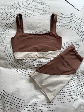 Reformation Set Brown & Cream Size S